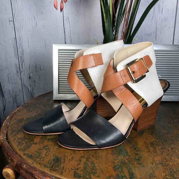 MICHAEL Michael Kors Shoes - MICHAEL Michael Kors White/Brown/Blue Leather